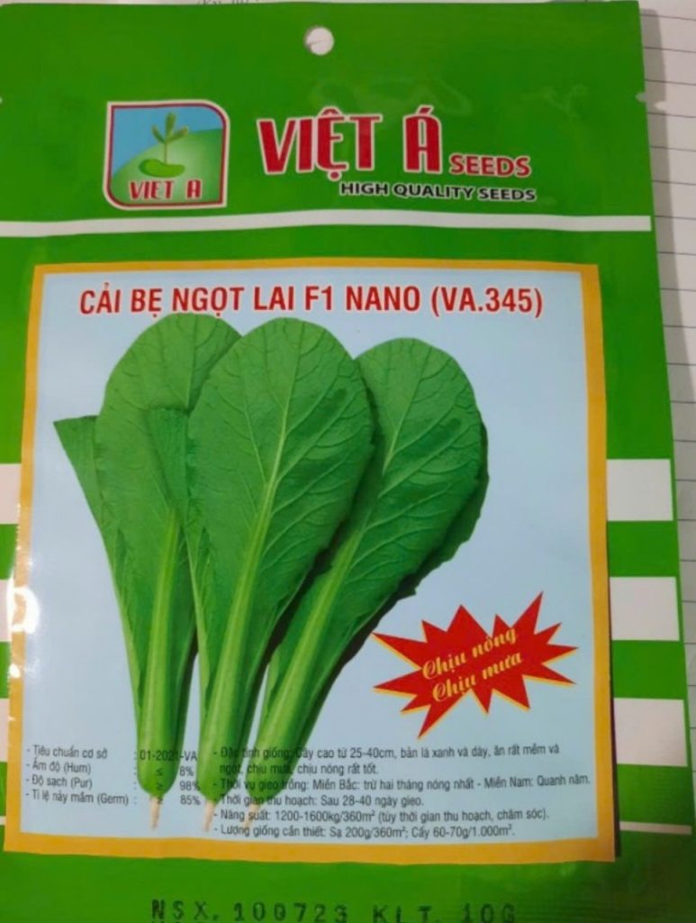 Hạt giống cải bẹ xanh F1, cải bẹ ngọt