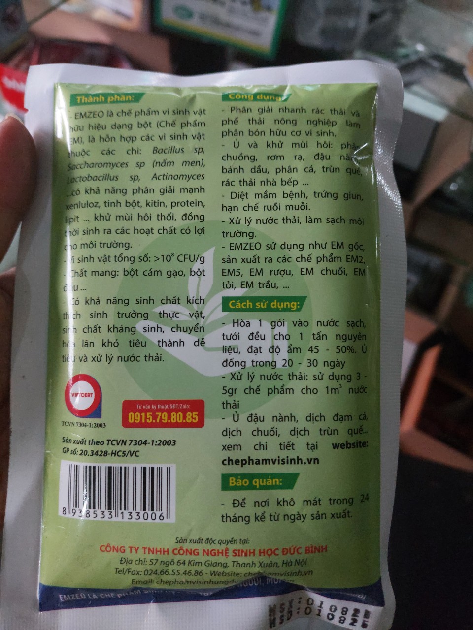 chế phẩm vi sinh emzeo ủ phân và rác thải hữu cơ 1