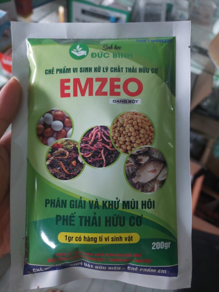 chế phẩm vi sinh emzeo ủ phân và rác thải hữu cơ