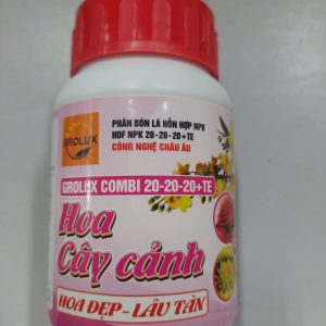 Grolux Combi 20-20-20+TE - Phân Bón Lá Hỗn Hợp NPK 100gr công nghệ châu Âu dành cho Hoa cây cảnh giúp Hoa Đẹp - Lâu Tàn 6