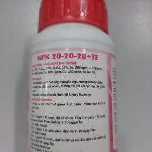 Grolux Combi 20-20-20+TE - Phân Bón Lá Hỗn Hợp NPK 100gr công nghệ châu Âu dành cho Hoa cây cảnh giúp Hoa Đẹp - Lâu Tàn 5