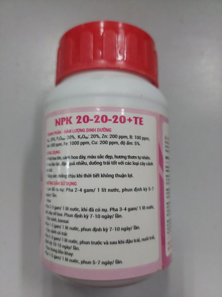 Grolux Combi 20-20-20+TE - Phân Bón Lá Hỗn Hợp NPK 100gr công nghệ châu Âu dành cho Hoa cây cảnh giúp Hoa Đẹp - Lâu Tàn 5