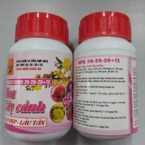 Grolux Combi 20-20-20+TE - Phân Bón Lá Hỗn Hợp NPK 100gr công nghệ châu Âu dành cho Hoa cây cảnh giúp Hoa Đẹp - Lâu Tàn 1