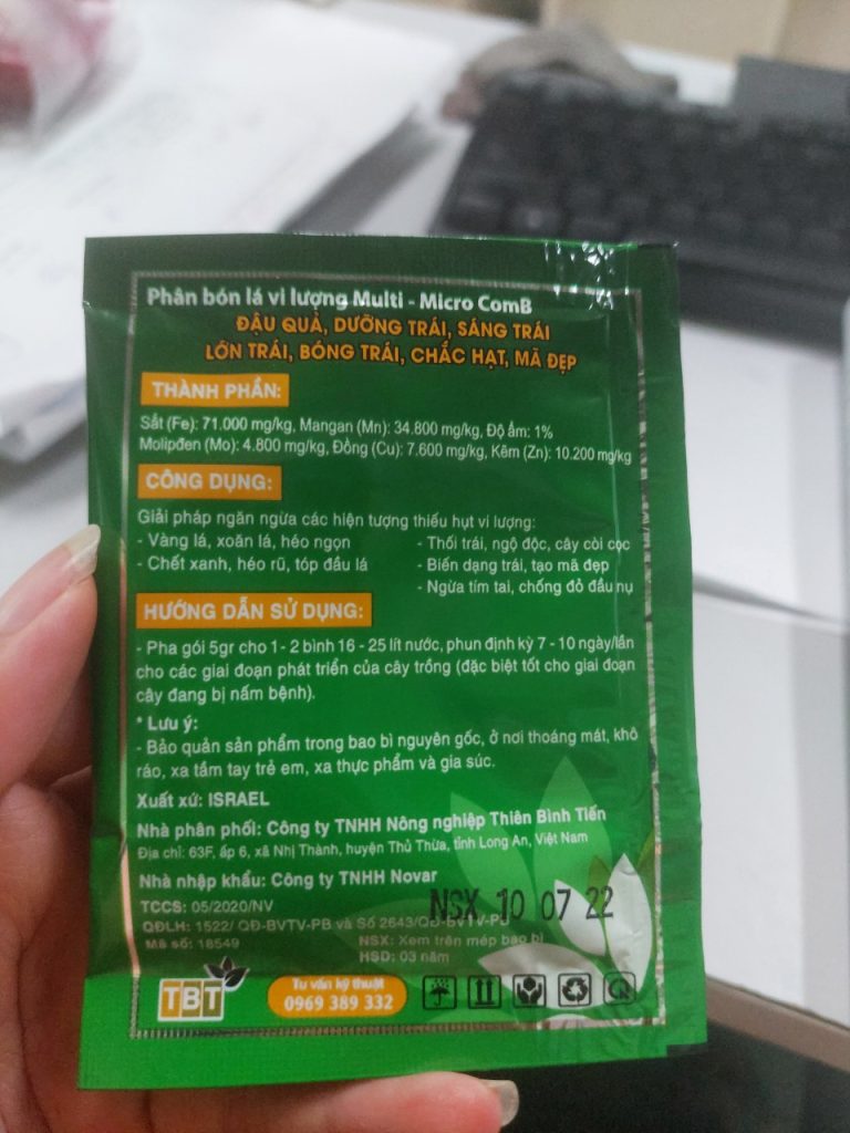 Phân bón lá vi lượng Multi - Micro Comb gói 5gr 1