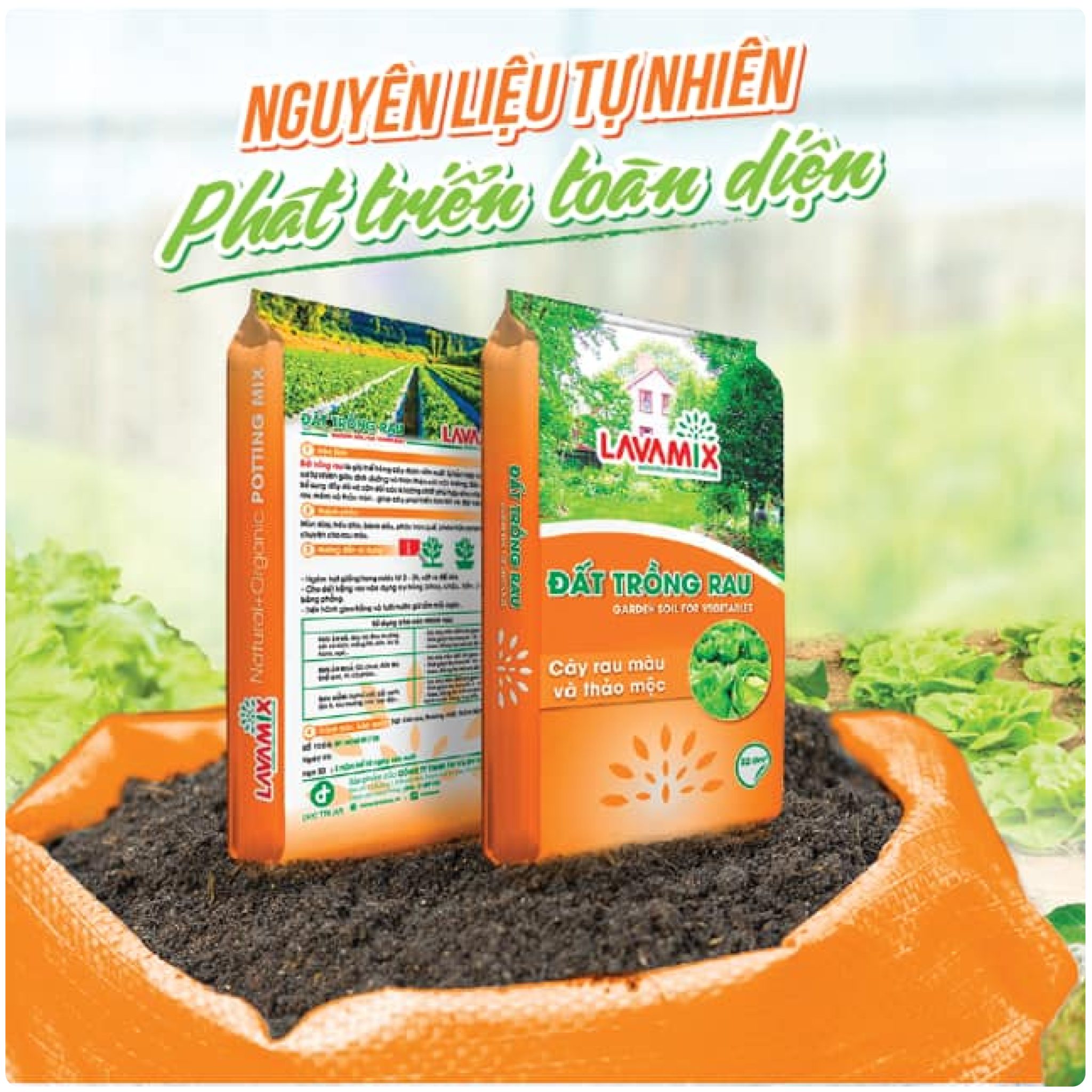 Đất Trồng Rau Lavamix (bao 22dm ~ 11kg) - Đất hữu cơ trộn sẵn chuyên ...