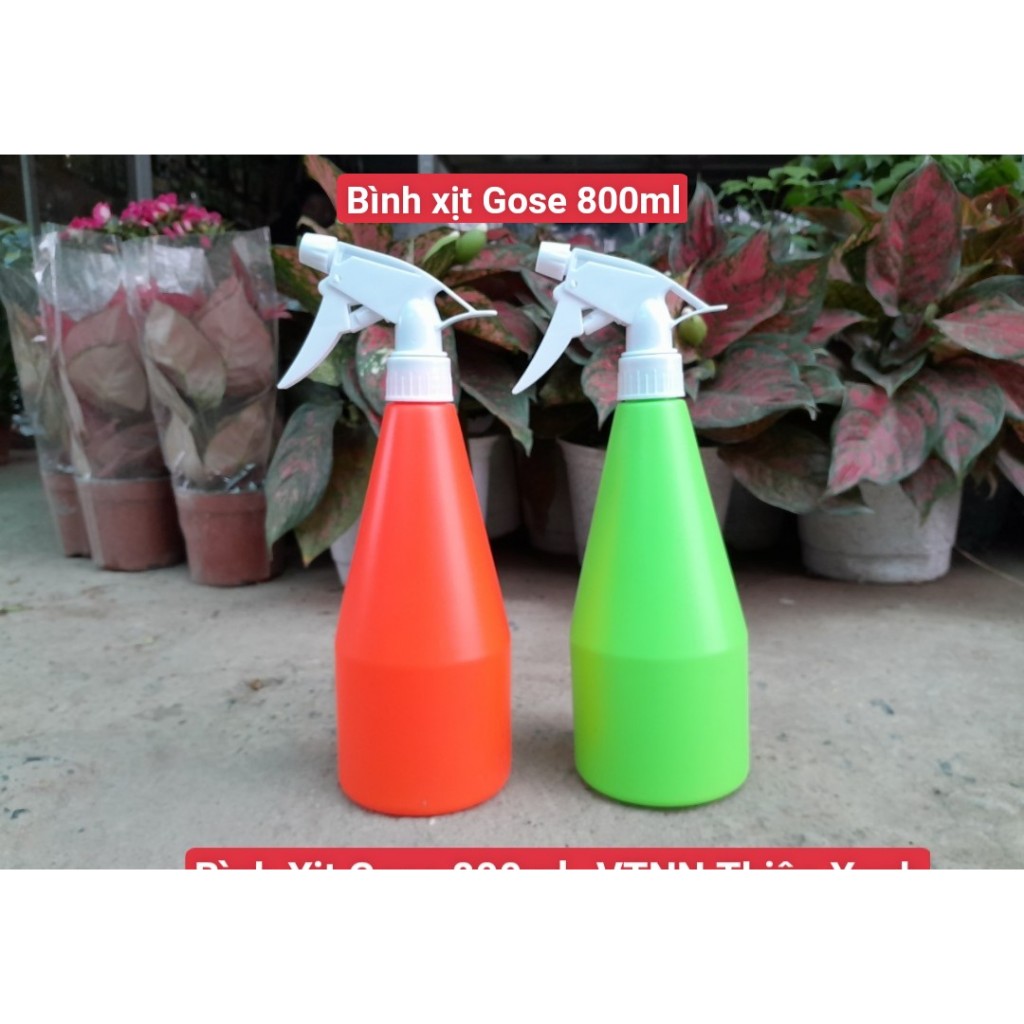 Bình xịt nước Gose, phun sương mini dùng tưới cây, xịt tóc, xịt hoá chất 800ml (Nhựa HDPE) màu đỏ và xanh 2 vn 11134207 7r98o