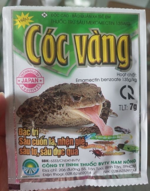 Thuốc trừ sâu sinh học Mekomectin 135WG - Cóc vàng 7gr - Nhật Bản (52)